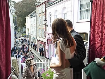 Photo Gallery Image - Greeting wedding guests at the Town Hall